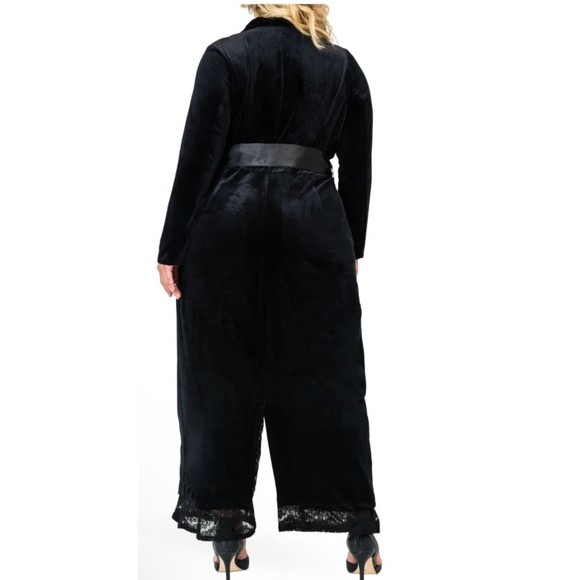 Standards & Practices Womens Freya Coat Dress Black 2X Polyester Blend Maxi Wrap - Picture 2 of 12